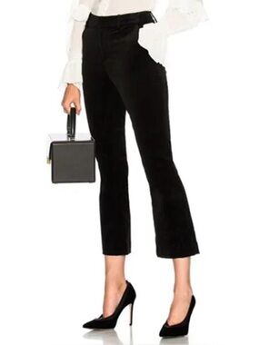 Frame Velvet Slit Pant Noir Size 14